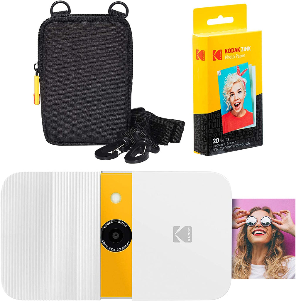 Kodak Step Slim Instant Photo Printer Kit, 20 Pack 2x3 Paper